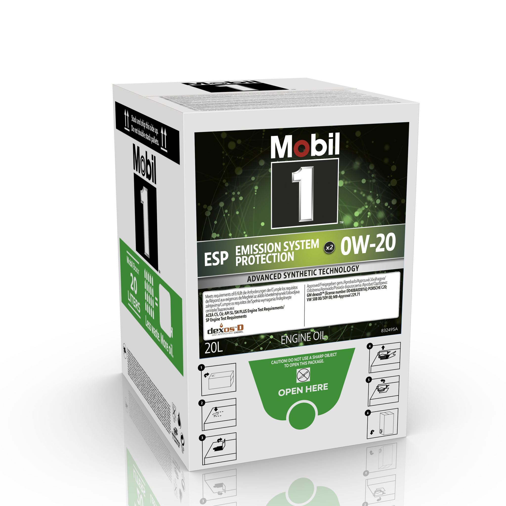 MOBIL 1 ESP X2 0W-20, BAG-IN-BOX-20L - GA Lindberg